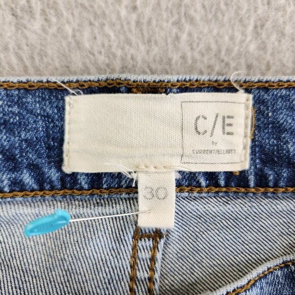 Current Elliott Jeans Womens 30 Blue High Rise Tapered Leg Whiskered Denim - Picture 7 of 15